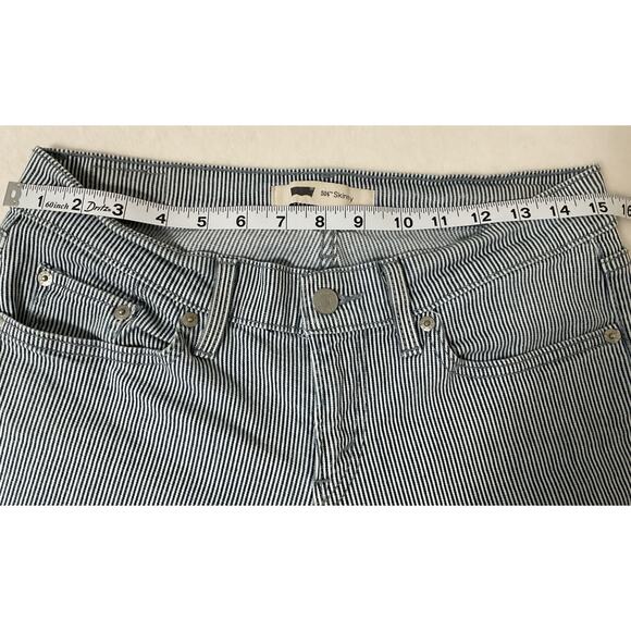 Levis 524 Jeans Women’s Railroad Strip Superlow Skinny Low Rise Stretch 28x32 - Picture 6 of 8
